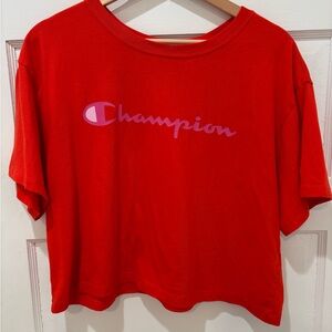 Champion Women's Red Short Sleeve Tee